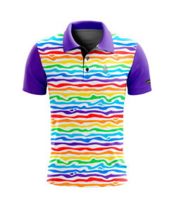 CoolWick Rainbow Drift Everyday Button Polo