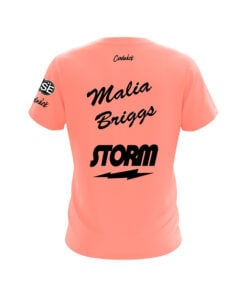 Alternative view of Storm Malia Briggs Peachy Pink CoolWick Bowling Jersey