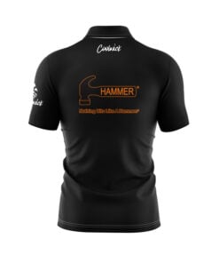 Alternative view of Hammer Black Quick Ship CoolWick Sash Zip Bowling Jersey