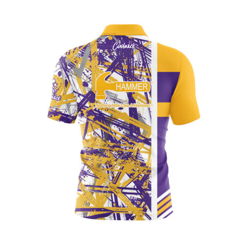 Hammer Mamba Quick Ship CoolWick Sash Zip Bowling Jersey - Image 2