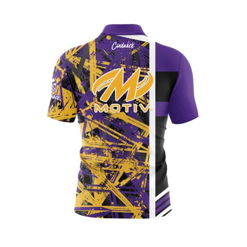 Motiv Black Mamba Quick Ship CoolWick Sash Zip Bowling Jersey - Image 2