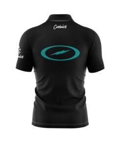Alternative view of Storm Black Quick Ship CoolWick Sash Zip Bowling Jersey