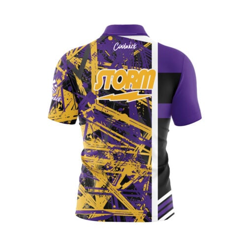 Storm Black Mamba Quick Ship CoolWick Sash Zip Bowling Jersey - Image 2