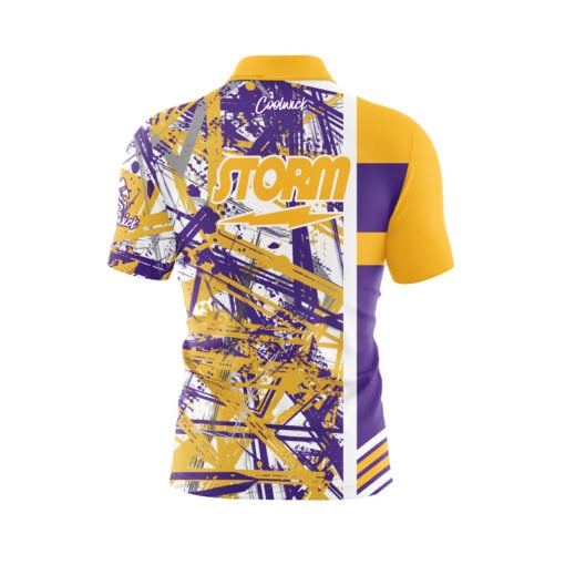Storm Mamba Quick Ship CoolWick Sash Zip Bowling Jersey - Image 2