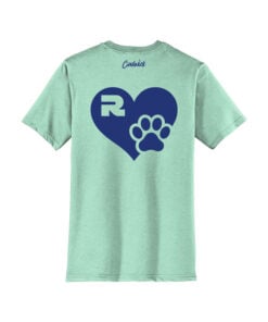 Alternative view of Pawsitive Tails Dog Rescue Luke Rosdahl Men's Heart Paw CoolWick Bowling Tee