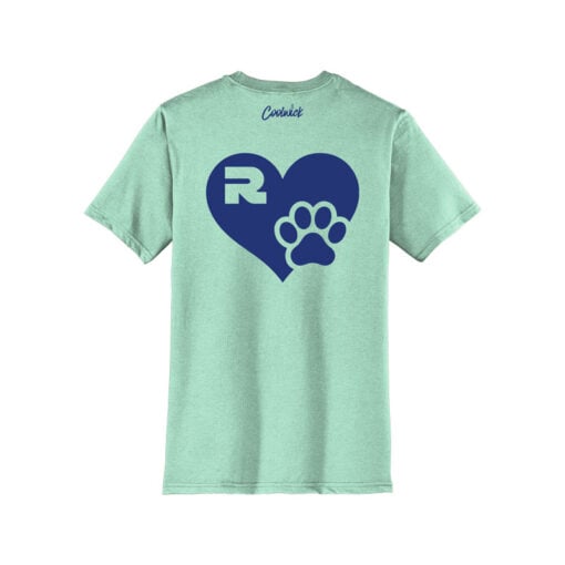 Pawsitive Tails Dog Rescue Luke Rosdahl Men's Heart Paw CoolWick Bowling Tee - Image 2