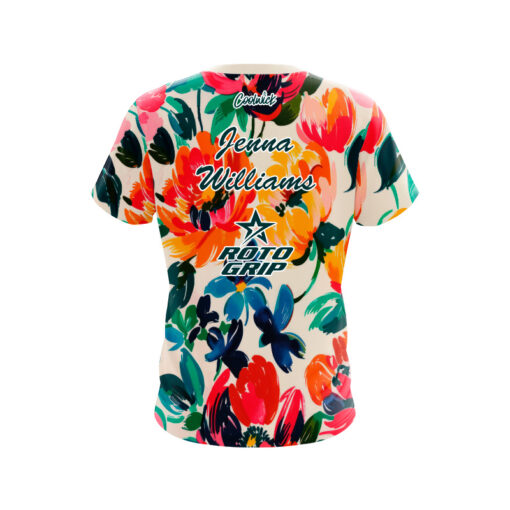 Roto Grip Jenna Williams Painted Petals CoolWick Bowling Jersey - Image 2