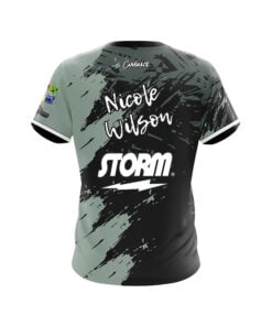 Alternative view of Storm Nicole Wilson Mint Black White CoolWick Bowling Jersey