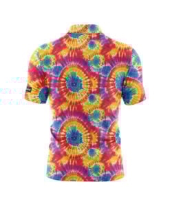 Alternative view of CoolWick Tie Dye Everyday Button Polo