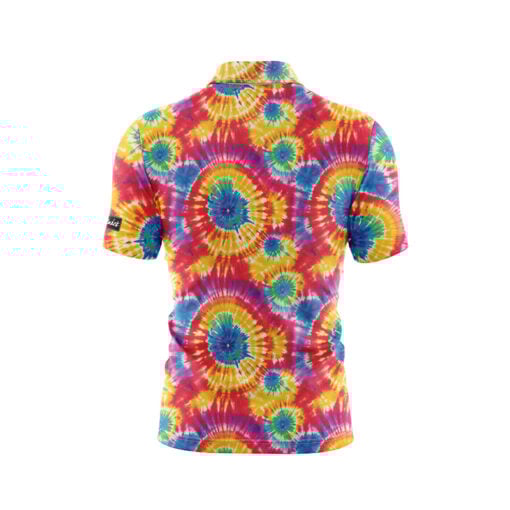 CoolWick Tie Dye Everyday Button Polo - Image 2