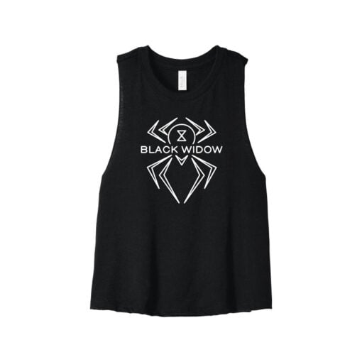 Hammer Black Widow Women's Cropped Racerback Bowling Tank Top - Image 5