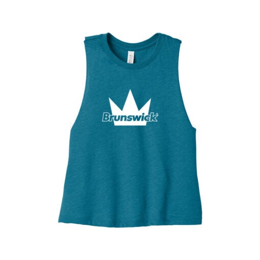 Brunswick Women's Cropped Racerback Bowling Tank Top - Image 5