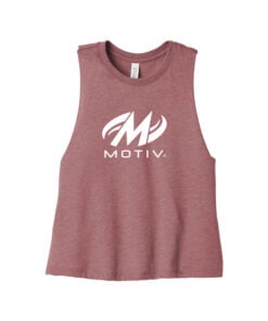 Motiv Women's Cropped Racerback Bowling Tank Top
