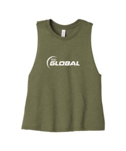 900 Global Women's Cropped Racerback Bowling Tank Top