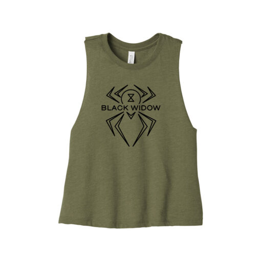 Hammer Black Widow Women's Cropped Racerback Bowling Tank Top - Image 3
