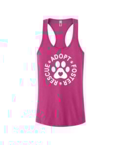 Pawsitive Tails Dog Rescue Luke Rosdahl Women's Rescue Adopt Foster CoolWick Bowling Tank Top