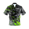 CoolWick Elite Glitching Black Green Sash Zip Jersey