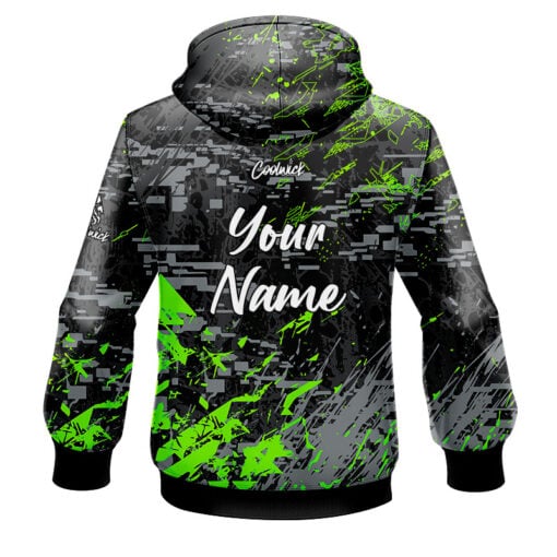 CoolWick Elite Glitching Black Green Hoodie - Image 2