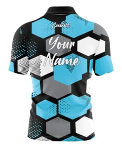 Alternative view of CoolWick Elite Nogahex Columbia Blue Sash Zip Jersey