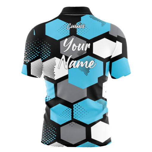 CoolWick Elite Nogahex Columbia Blue Sash Zip Jersey - Image 2