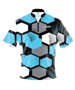 CoolWick Elite Nogahex Columbia Blue Sash Zip Jersey