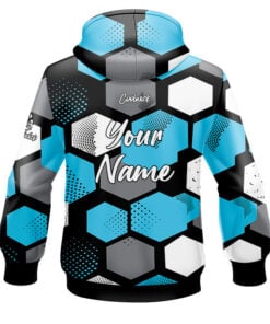 Alternative view of CoolWick Elite Nogahex Columbia Blue Hoodie