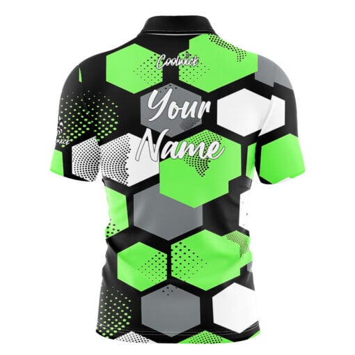 CoolWick Elite Nogahex Green Sash Zip Jersey - Image 2