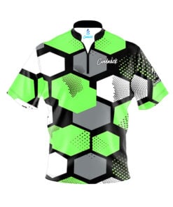 CoolWick Elite Nogahex Green Sash Zip Jersey