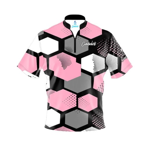 CoolWick Elite Nogahex Pink Sash Zip Jersey