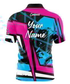 Alternative view of CoolWick Elite Sebiv Pink Blue Sash Zip Jersey
