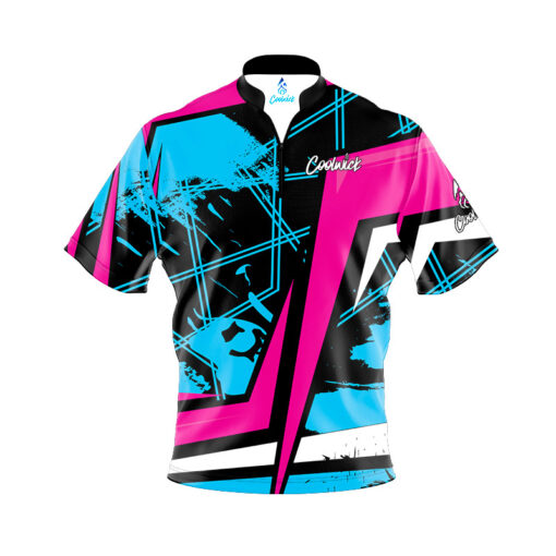 CoolWick Elite Sebiv Pink Blue Sash Zip Jersey
