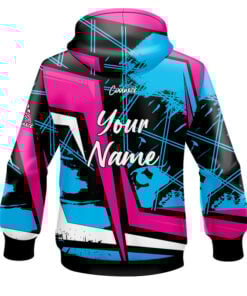 Alternative view of CoolWick Elite Sebiv Pink Blue Hoodie