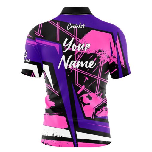 CoolWick Elite Sebiv Purple Pink Sash Zip Jersey - Image 2