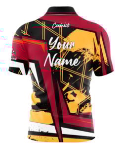 Alternative view of CoolWick Elite Sebiv Red Yellow Sash Zip Jersey