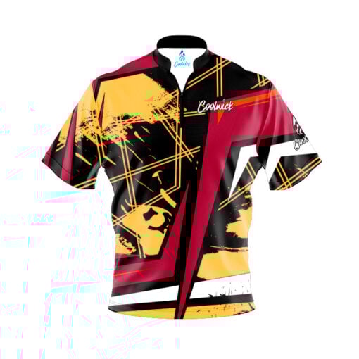 CoolWick Elite Sebiv Red Yellow Sash Zip Jersey