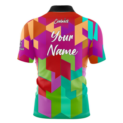 CoolWick Elite Sirtet Magenta Mint Sash Zip Jersey - Image 2