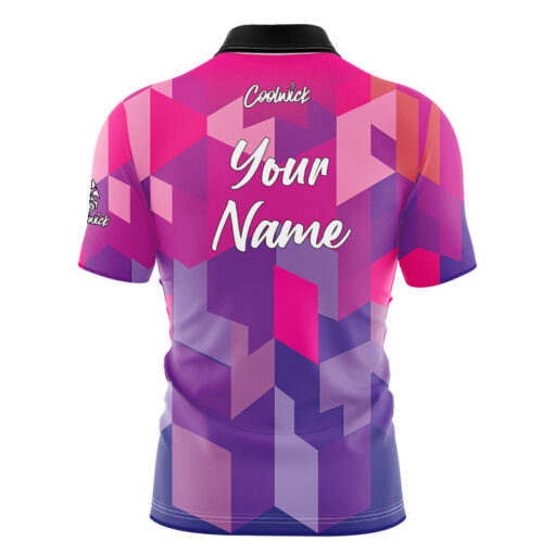 CoolWick Elite Sirtet Pink Purple Sash Zip Jersey - Image 2