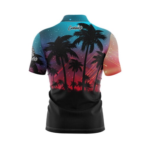 Tropical Lights Fast Track CoolWick Bowling Jersey - Image 2