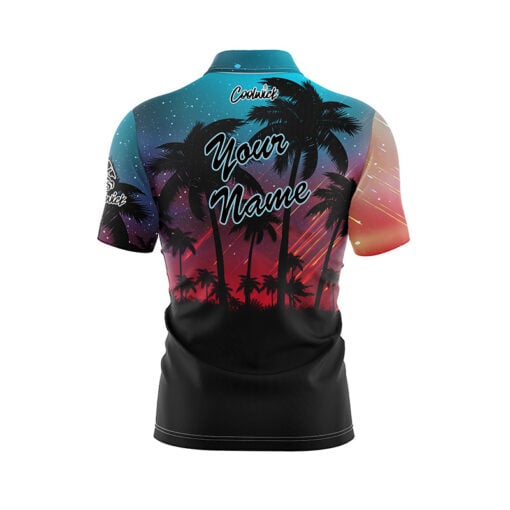 Tropical Lights Fast Track CoolWick Bowling Jersey - Image 3