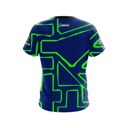 A2B Addicted2Bowling Jai Jones Keeping it 300 Navy Lime Shapes CoolWick Jersey - Image 2