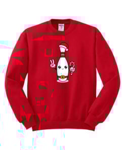 Verity Crawley Red CoolWick Festive PinPal Bowling Crewneck Sweatshirt