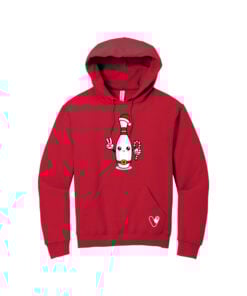 Verity Crawley Red CoolWick Festive PinPal Bowling Hoodie