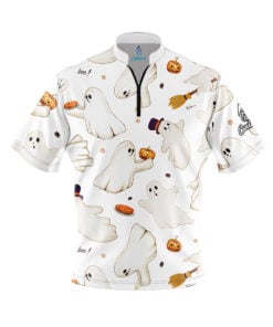 Spooky Ghosts Fast Track CoolWick Bowling Jersey