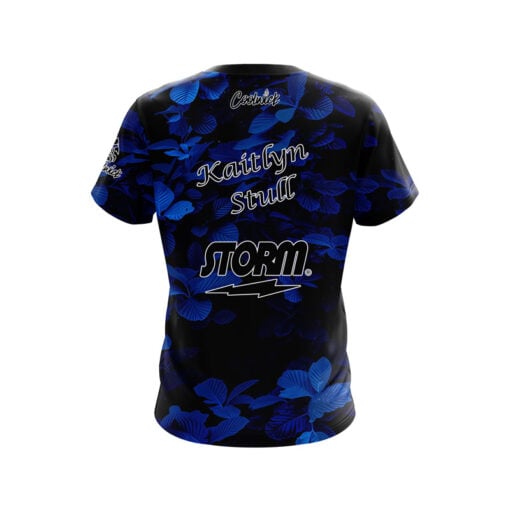 Storm Kaitlyn Stull Blue Leaves CoolWick Bowling Jersey - Image 2