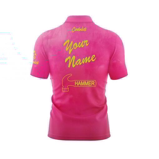 Hammer Bubblegum Vibe Fast Track CoolWick Bowling Jersey - Image 3