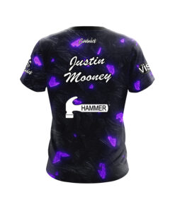 Alternative view of Hammer Justin Mooney Purple Carbon CoolWick Bowling Jersey