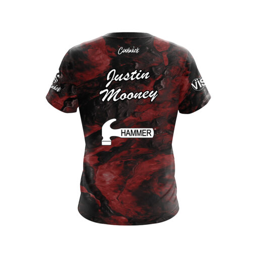 Hammer Justin Mooney Red Lava CoolWick Bowling Jersey - Image 2