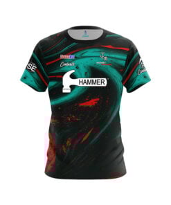 Hammer Justin Mooney Teal Marble CoolWick Bowling Jersey