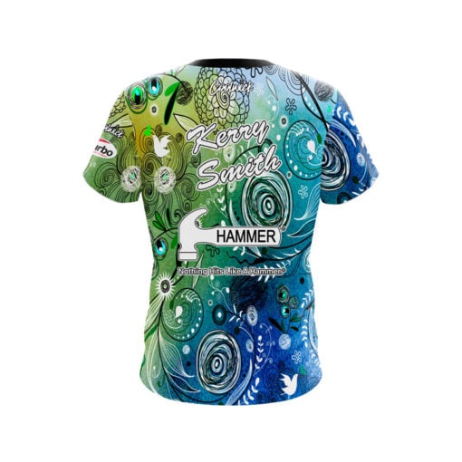 Hammer Kerry Smith Watercolor Floral CoolWick Bowling Jersey - Image 2
