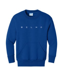 Belmo Embroidered Crewneck Pocket Youth Sweatshirt